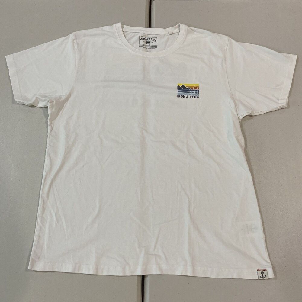 Iron And Resin Shirt Mens Large Surf Beach Sunset Mountain Graphic